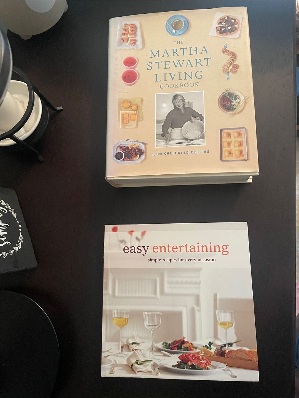 Martha Stewart Living Cookbook AND Easy Entertaining recipe book (not written by